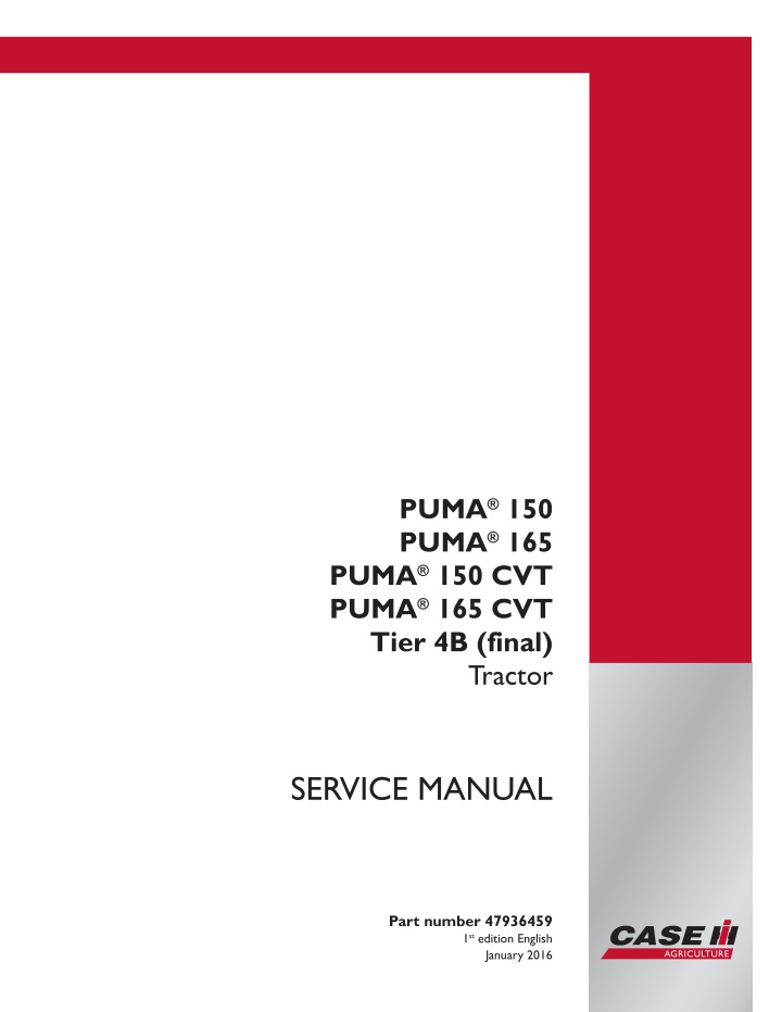 puma 150 puma 165 puma 150 cvt puma 165 cvt tier