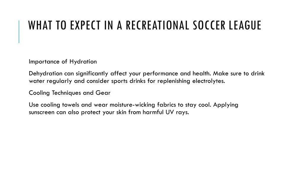 what to expect in a recreational soccer league 1
