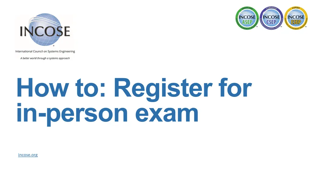 how to register for in person exam