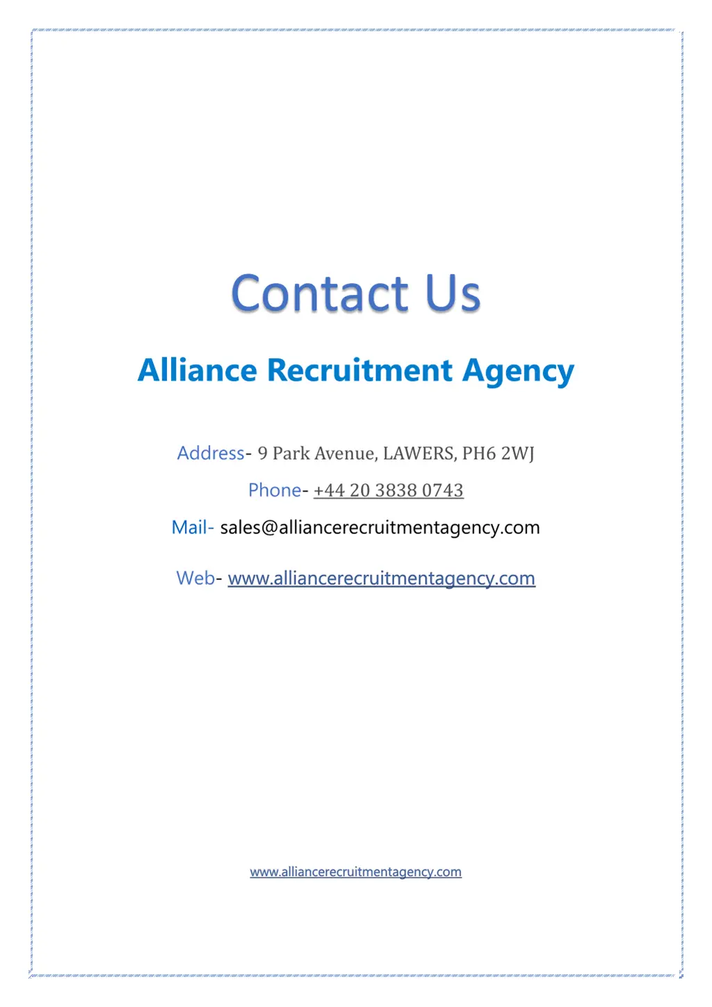 contact us