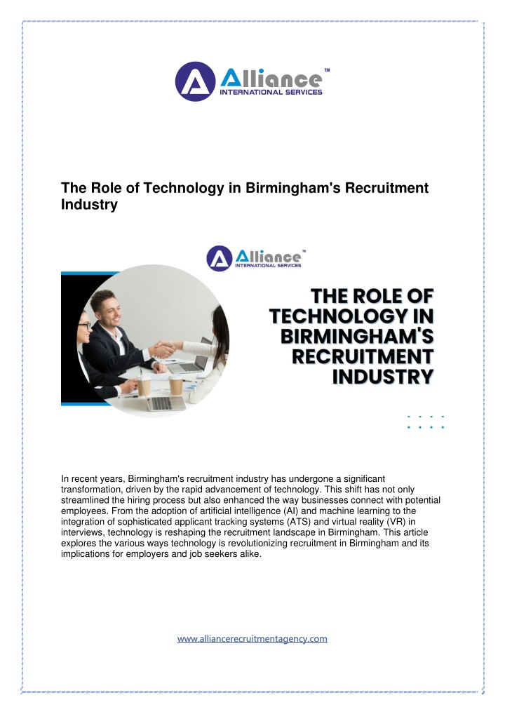 the role of technology in birmingham