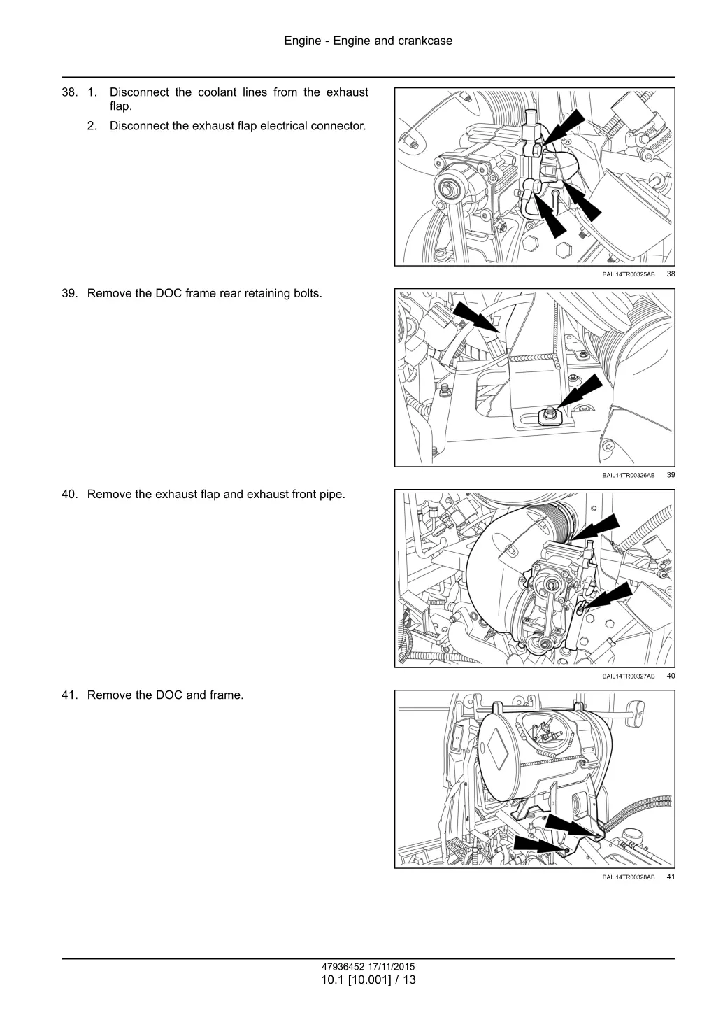 engine engine and crankcase 10