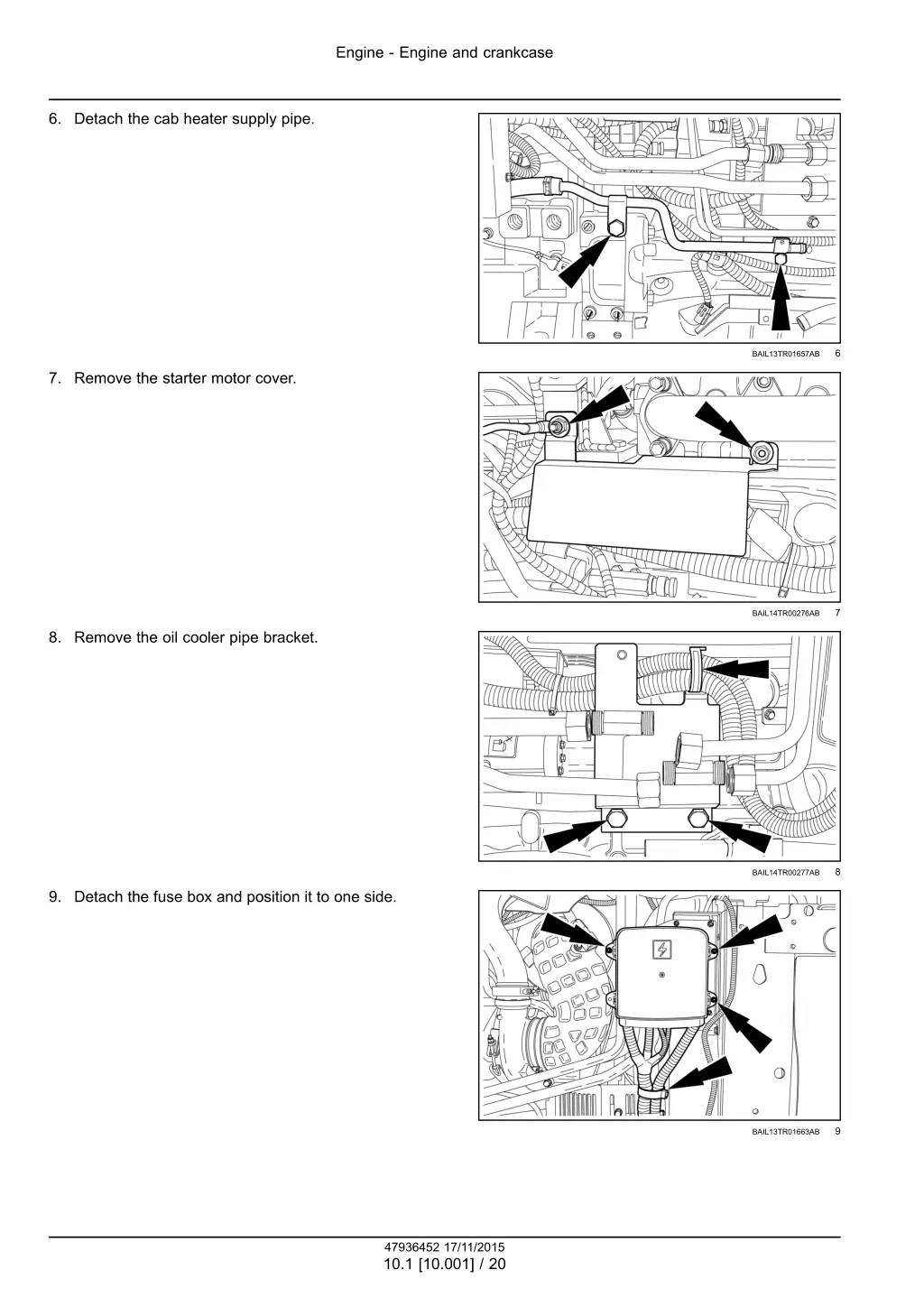 engine engine and crankcase 17