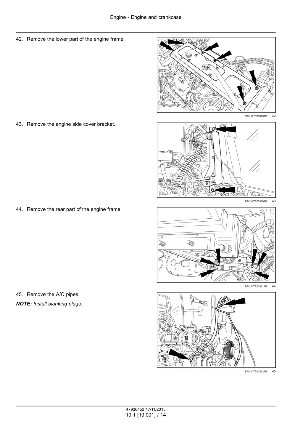 engine engine and crankcase 11