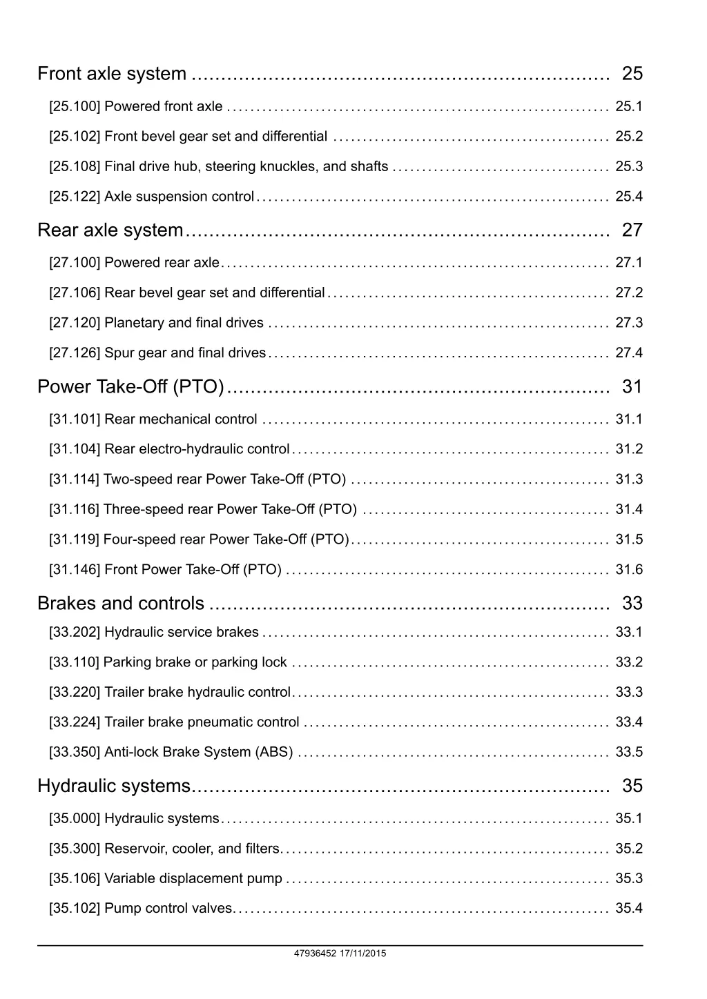 front axle system 25