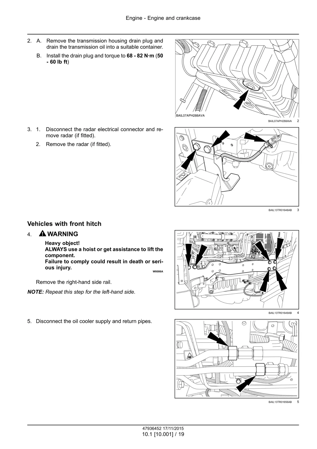 engine engine and crankcase 16