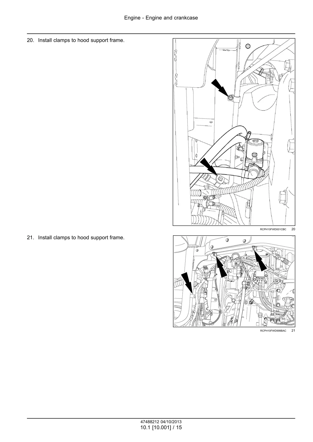 engine engine and crankcase 12