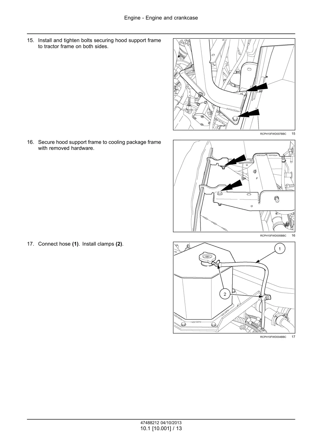 engine engine and crankcase 10