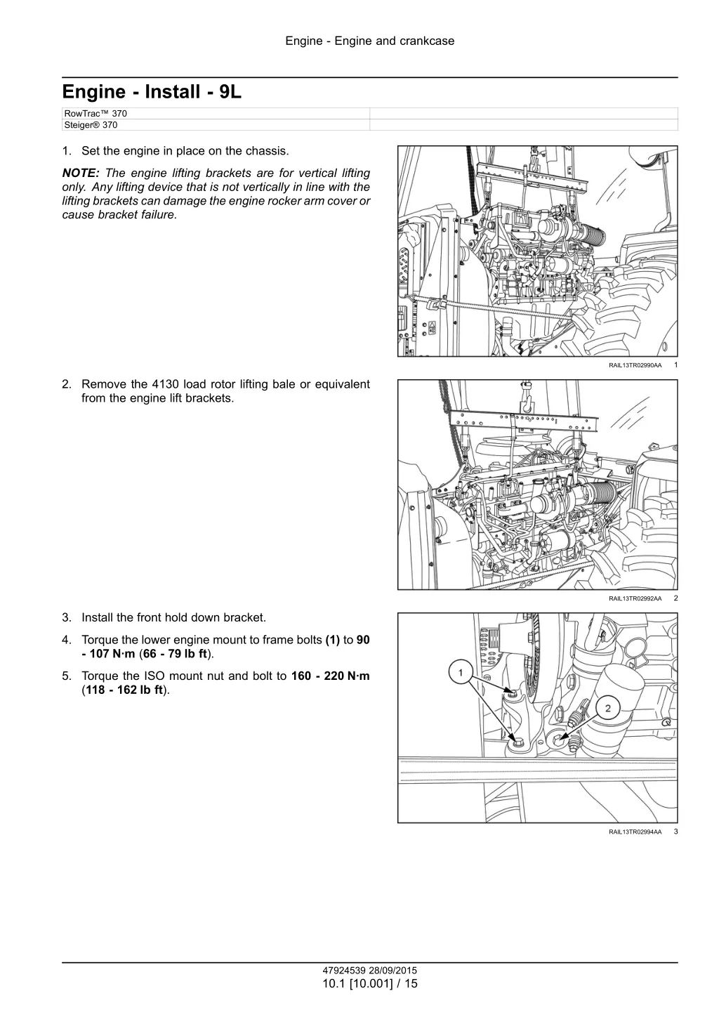 engine engine and crankcase 12