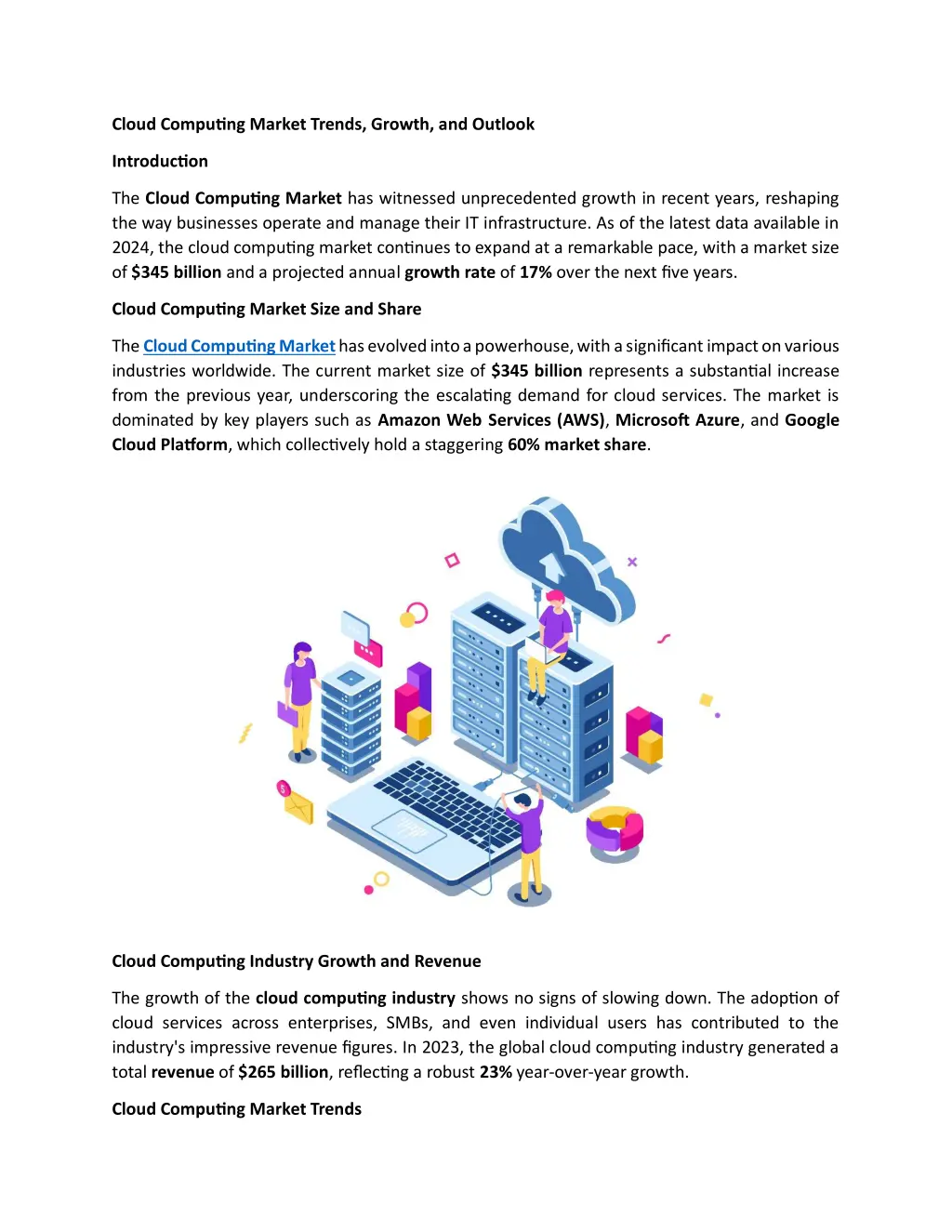 cloud computing market trends growth and outlook