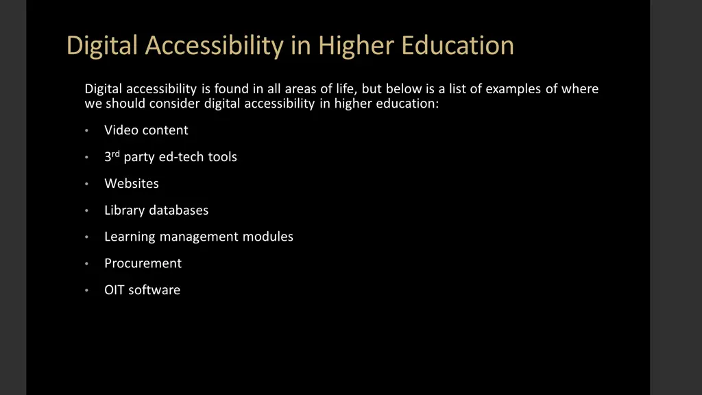 digital accessibility in higher education