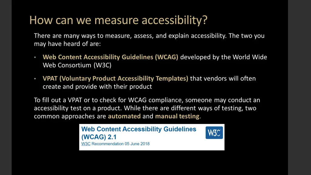 how can we measure accessibility