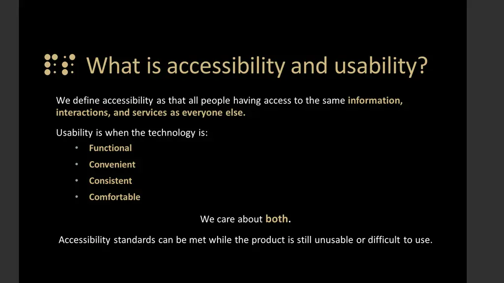 what is accessibility and usability