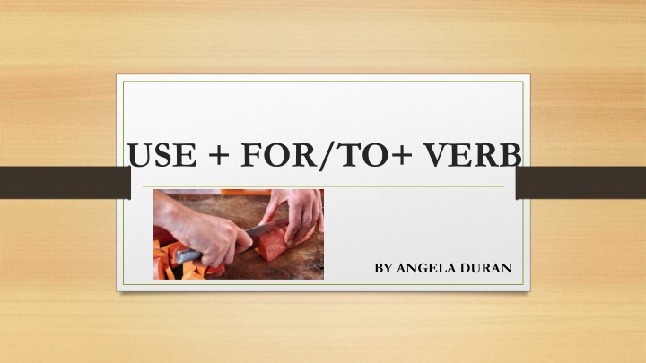 use for to verb