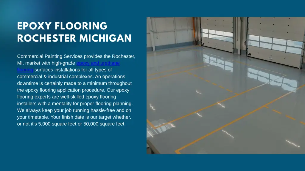 epoxy flooring rochester michigan