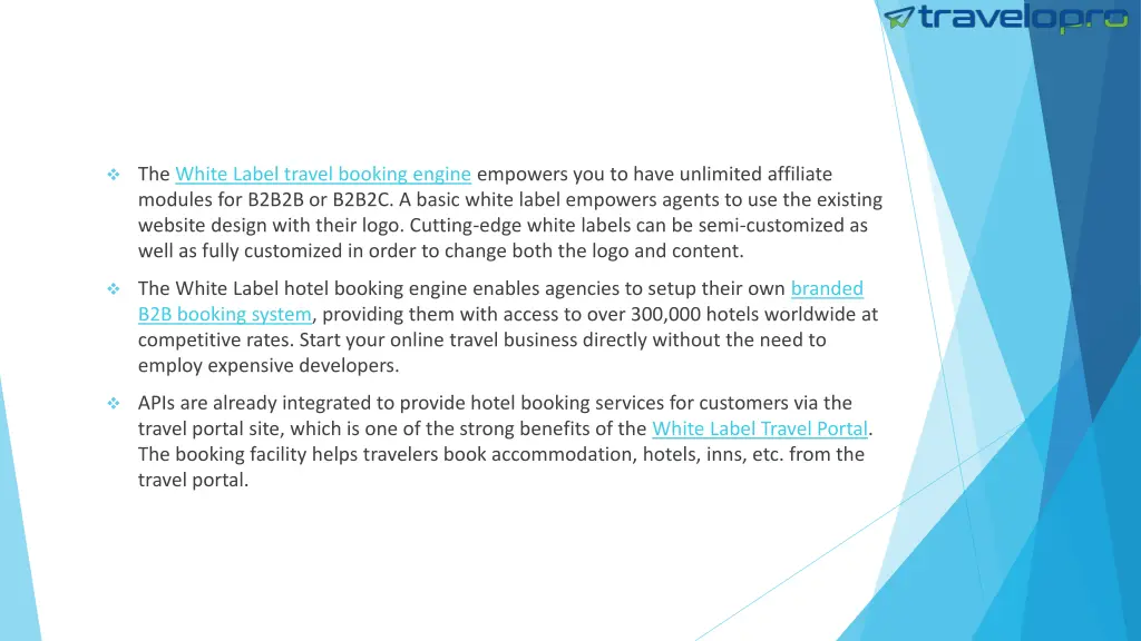 the white label travel booking engine empowers