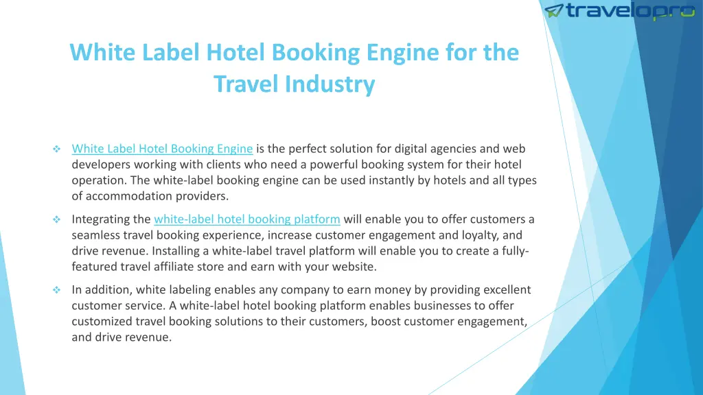 white label hotel booking engine for the travel