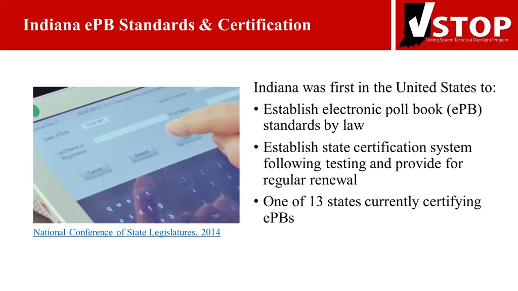 indiana epb standards certification