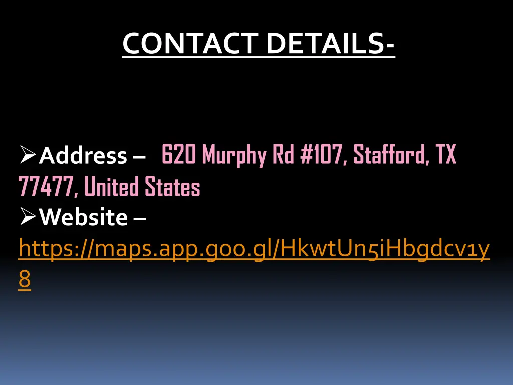 contact details