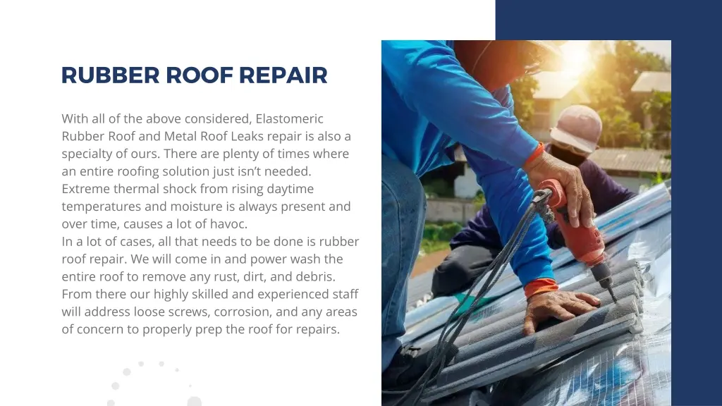 rubber roof repair