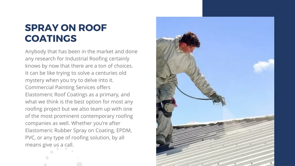 spray on roof coatings