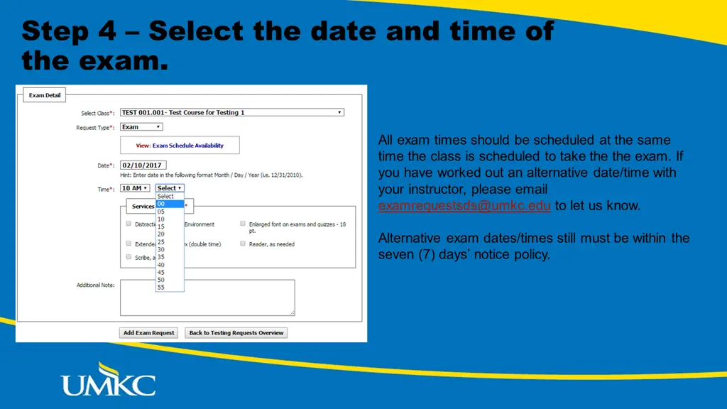 step 4 step 4 select the date and time of select