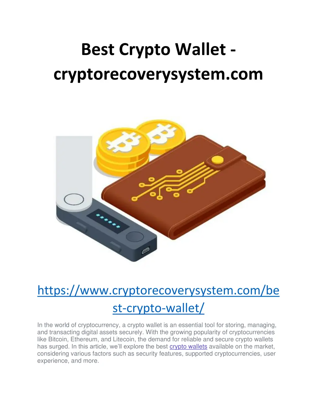 best crypto wallet cryptorecoverysystem com