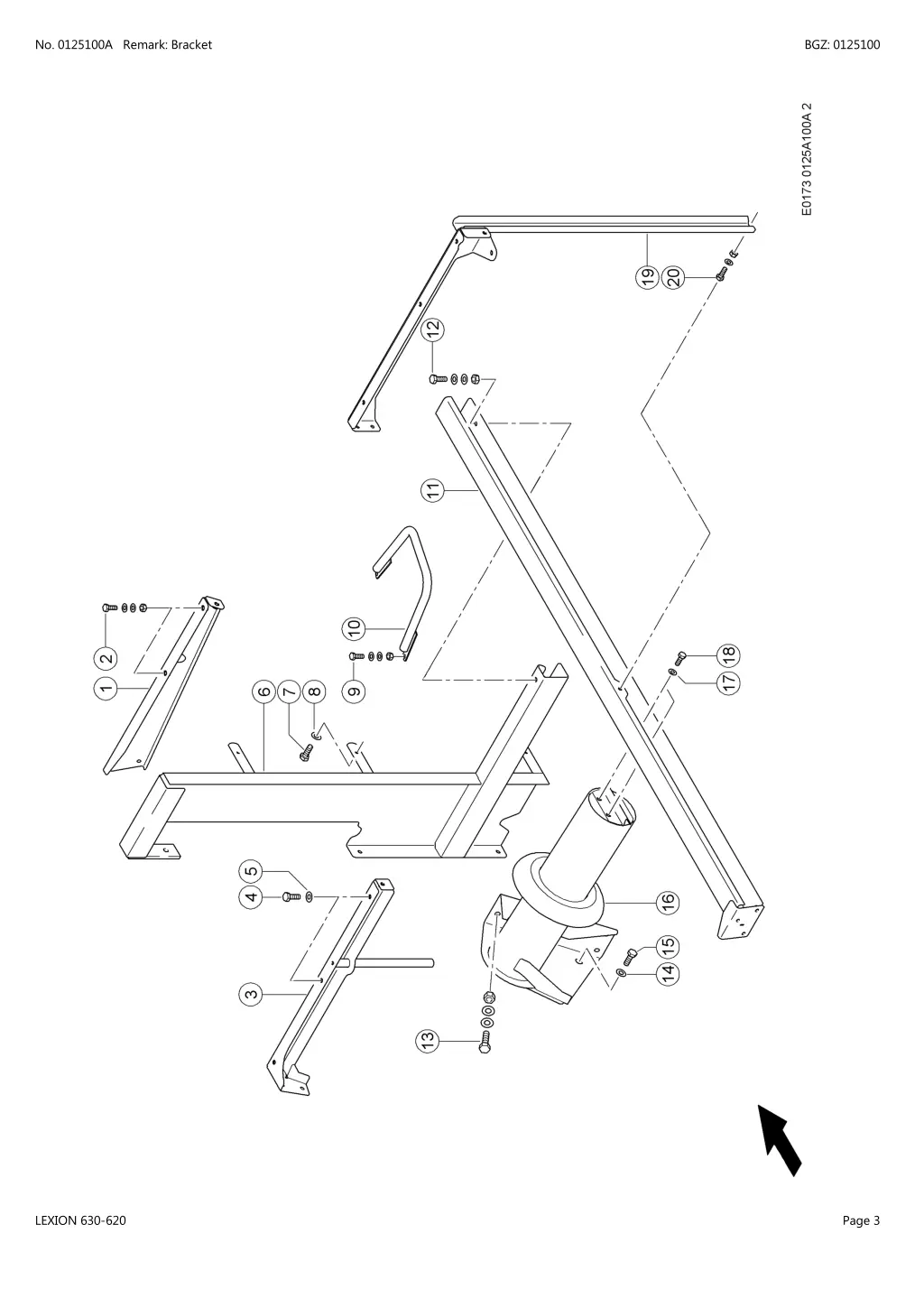 no 0125100a remark bracket