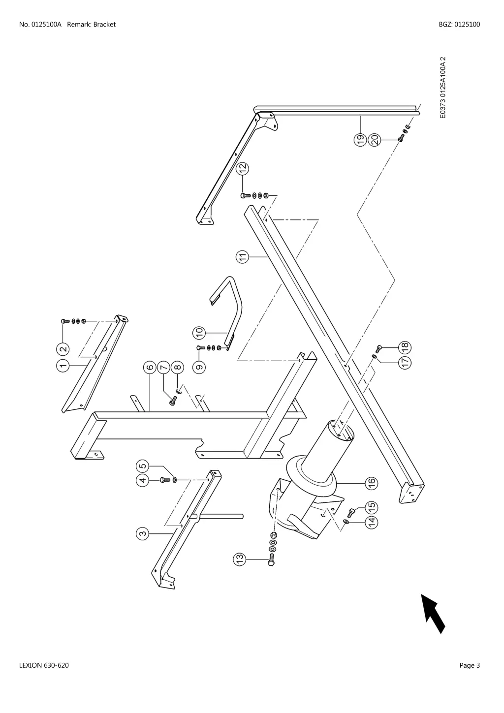 no 0125100a remark bracket