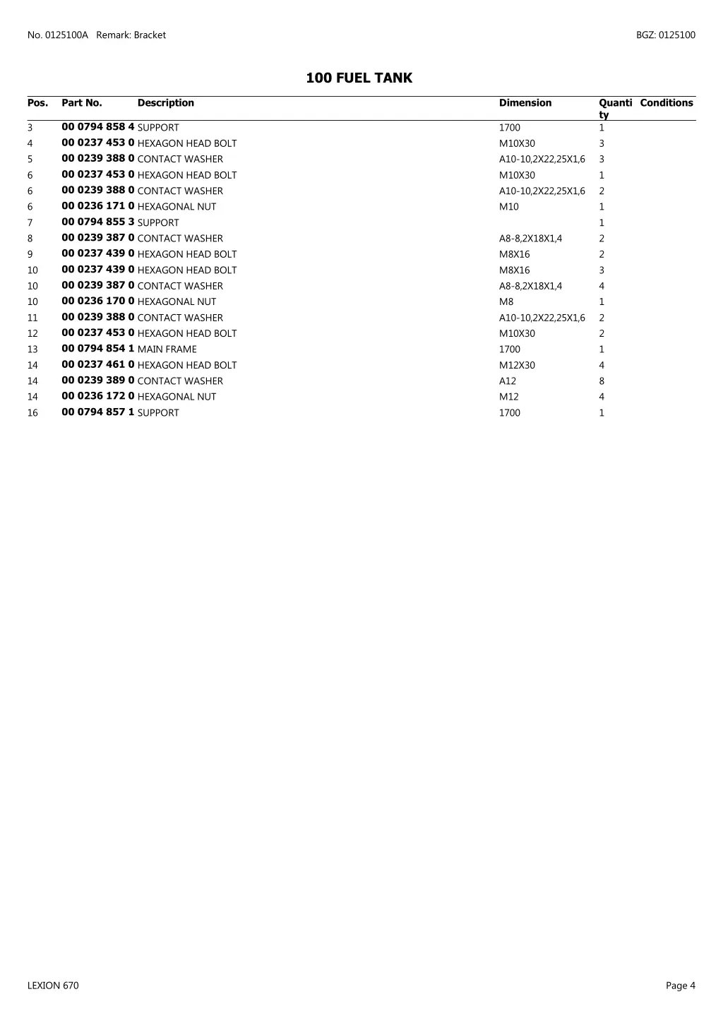 no 0125100a remark bracket 1