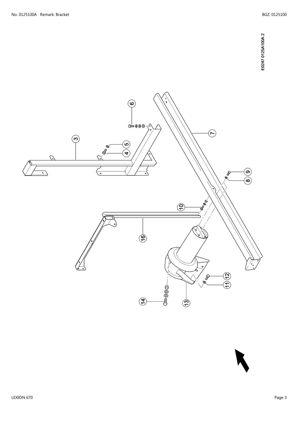 no 0125100a remark bracket