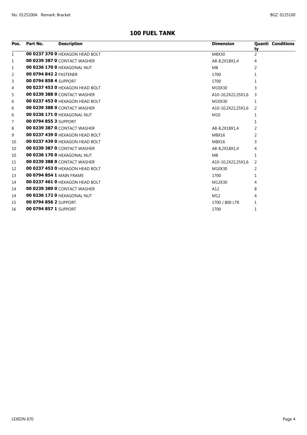 no 0125100a remark bracket 1