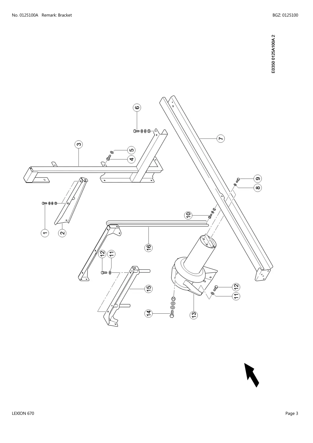 no 0125100a remark bracket