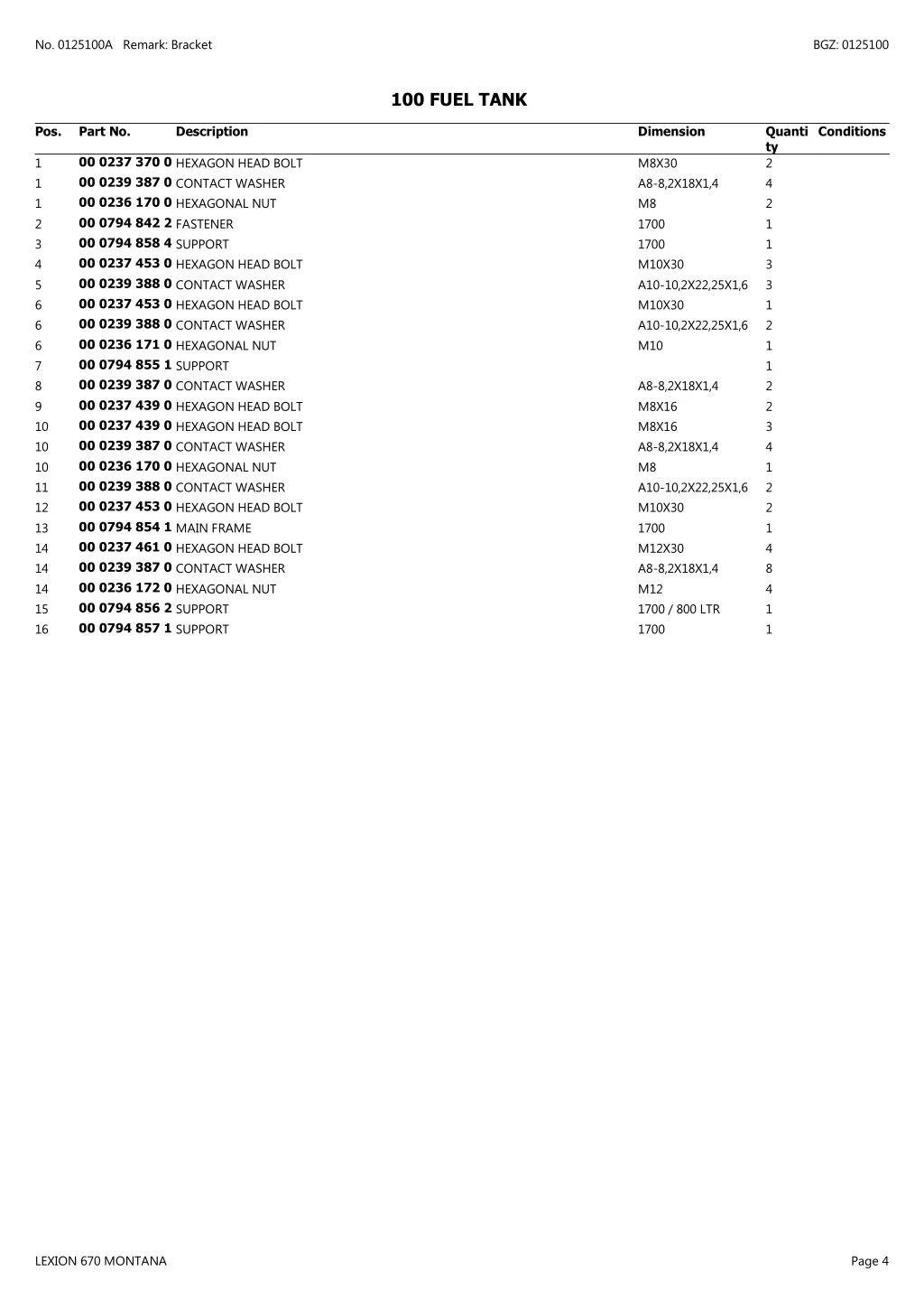 no 0125100a remark bracket 1