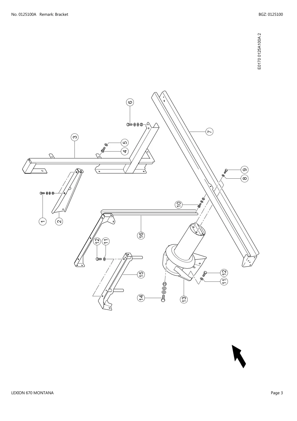 no 0125100a remark bracket