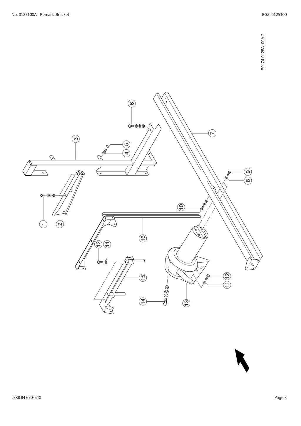 no 0125100a remark bracket