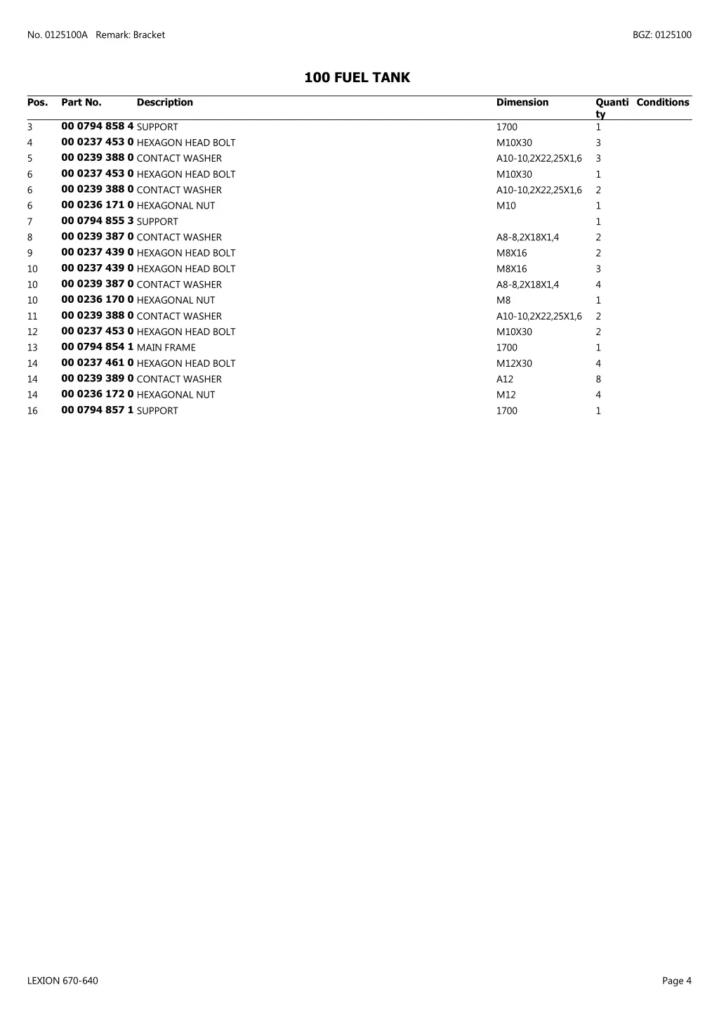 no 0125100a remark bracket 1