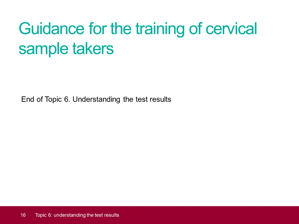 guidance for the training of cervical sample 1