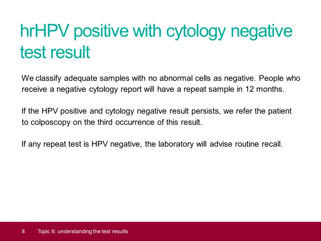 hrhpvpositive with cytology negative test result