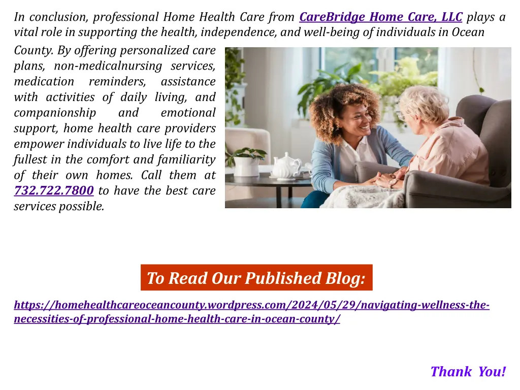 in conclusion professional home health care from