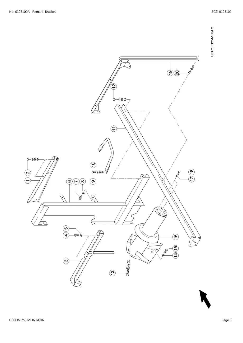 no 0125100a remark bracket