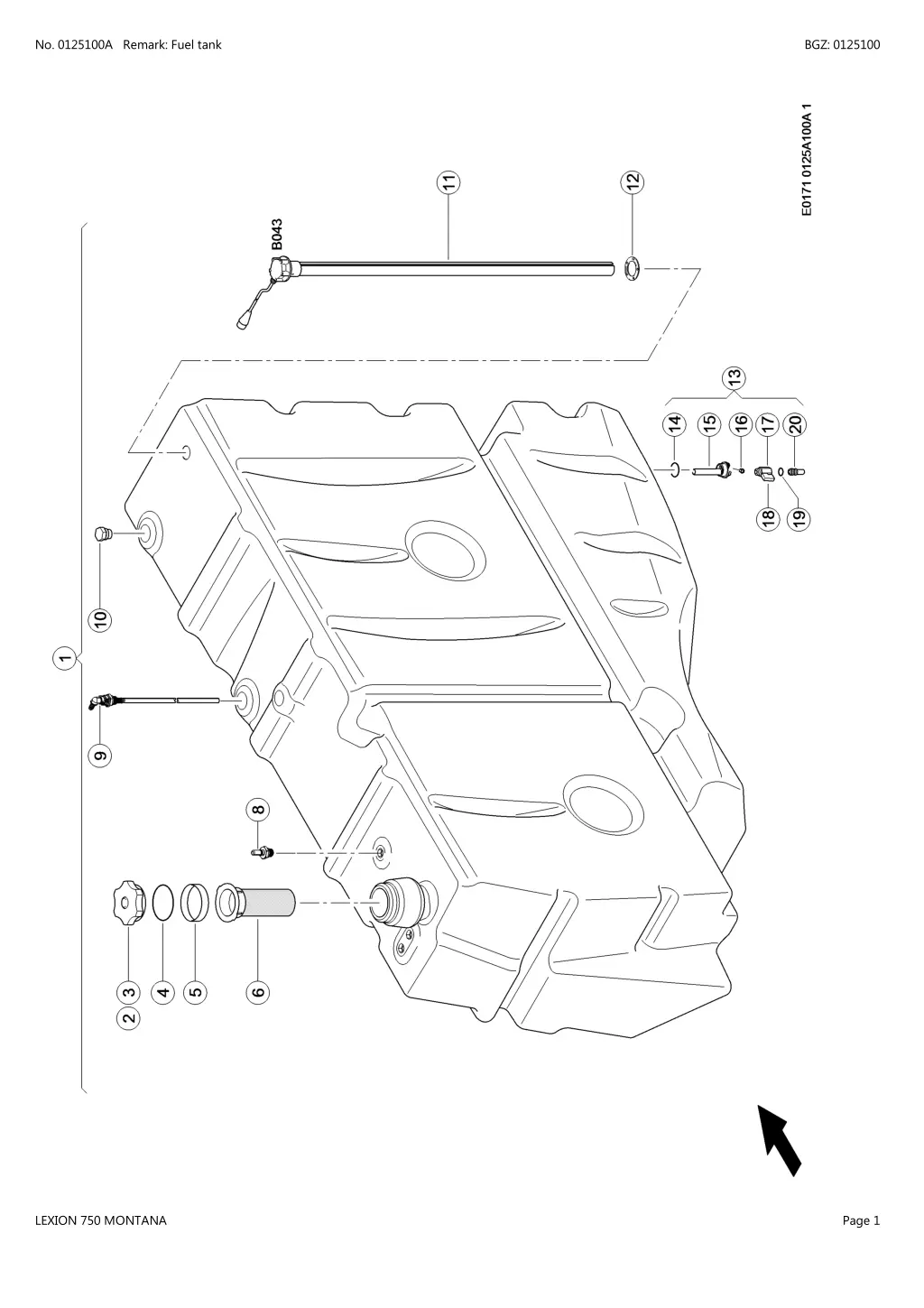 no 0125100a remark fuel tank