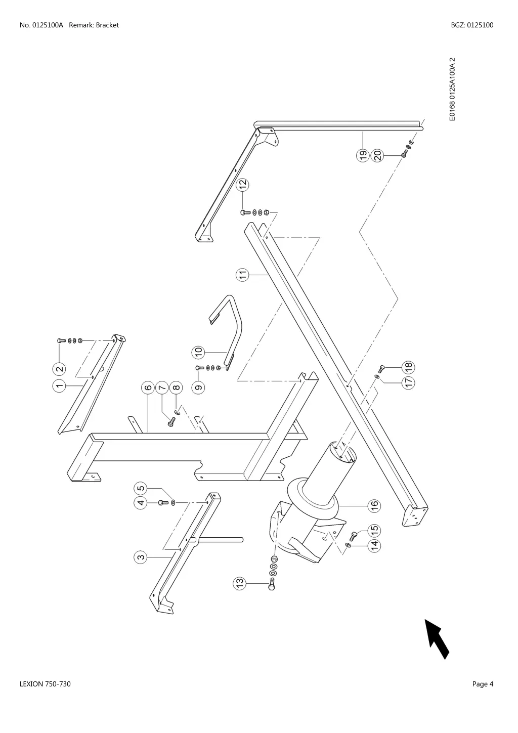 no 0125100a remark bracket