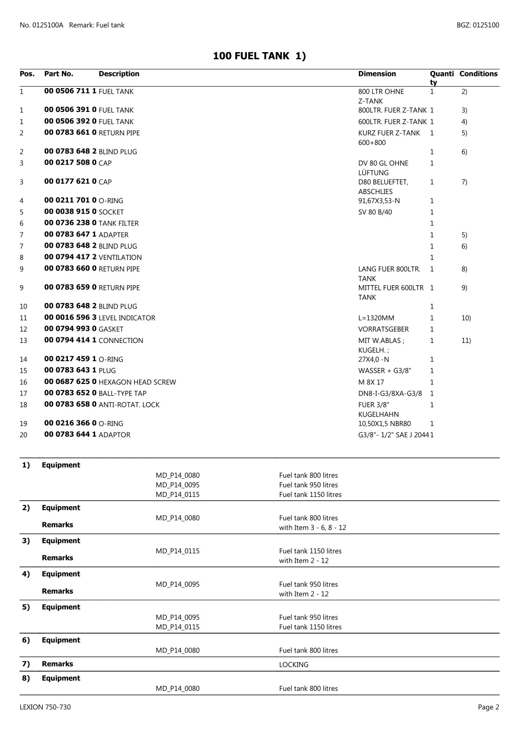 no 0125100a remark fuel tank 1