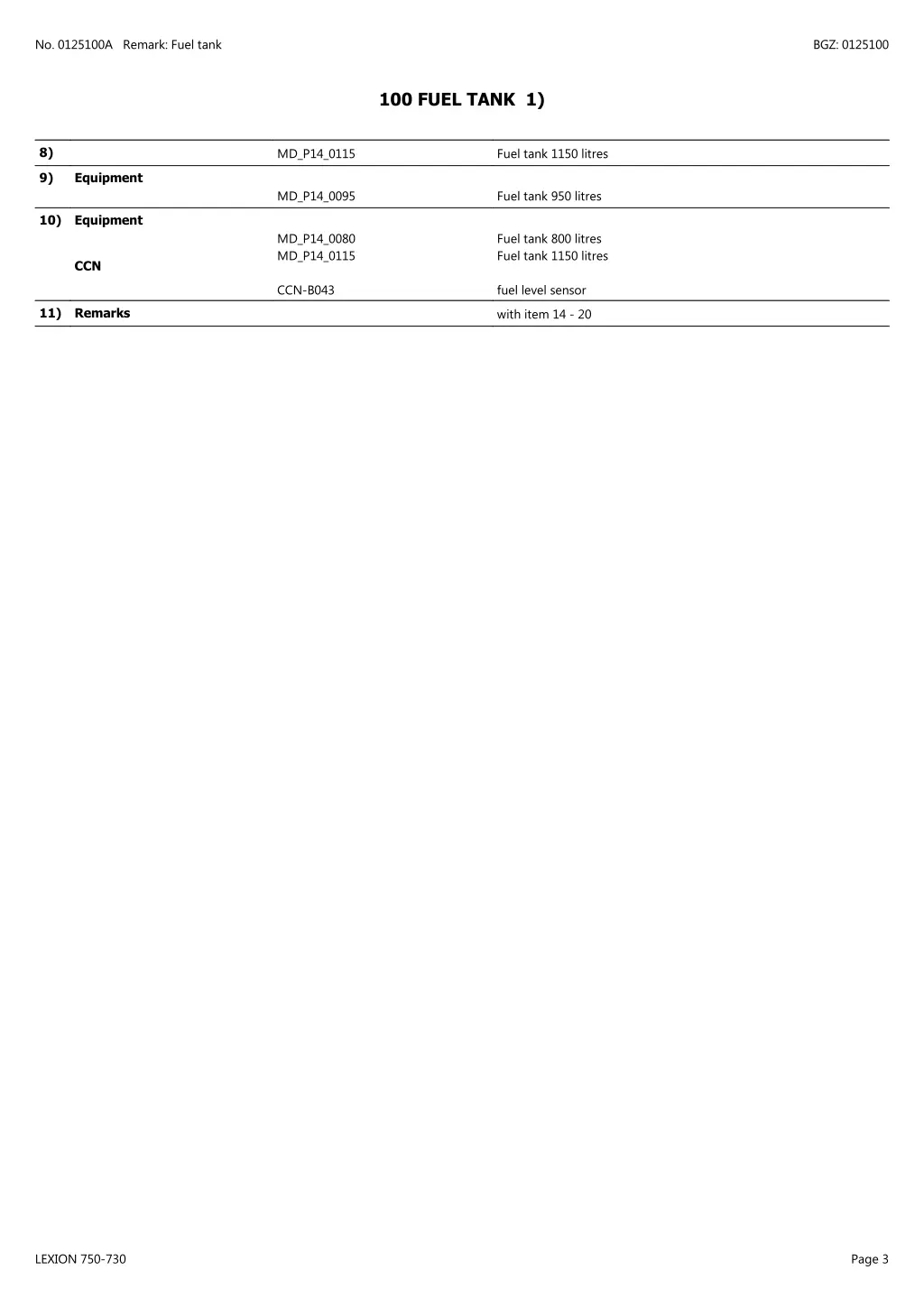 no 0125100a remark fuel tank 2