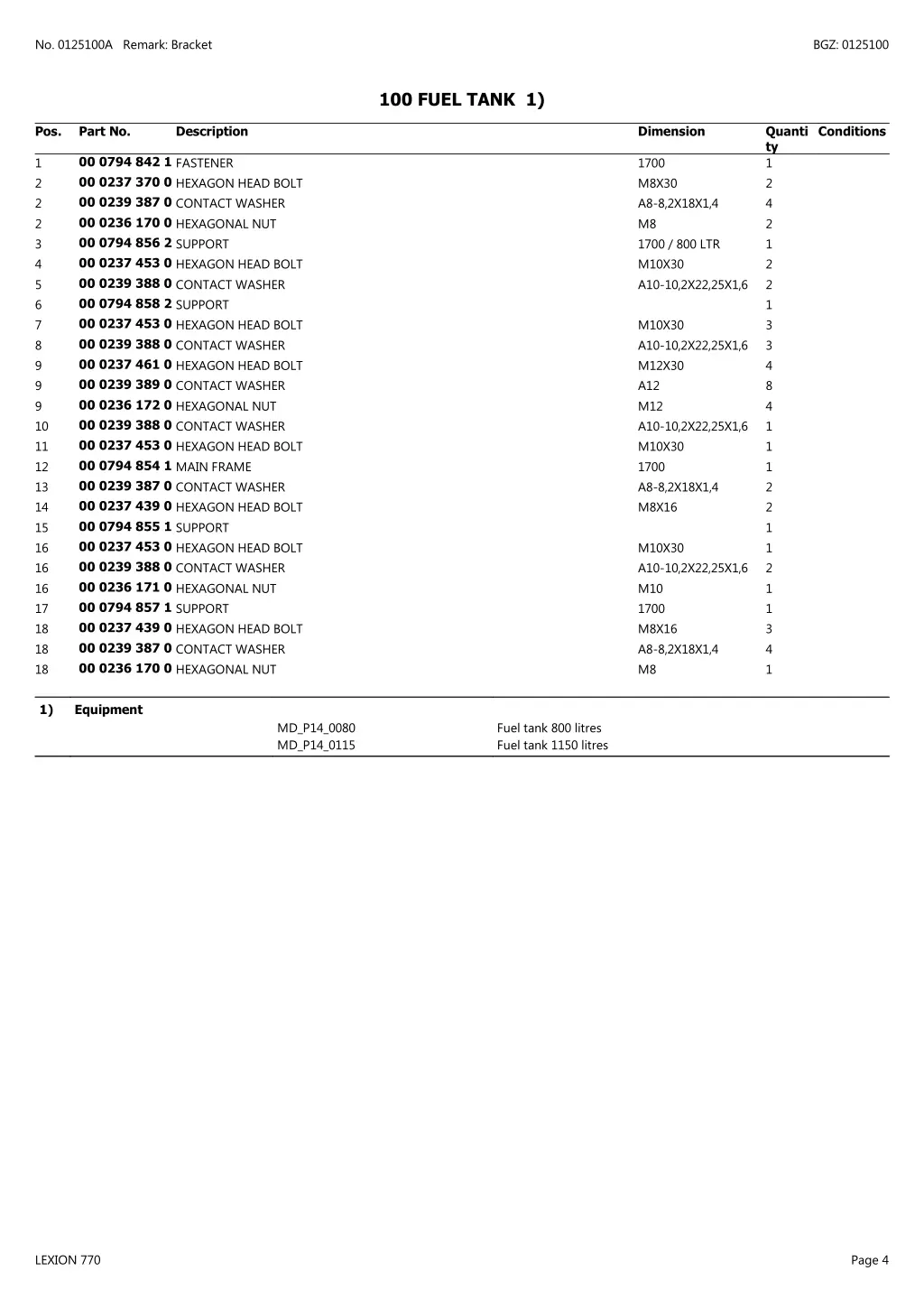 no 0125100a remark bracket 1