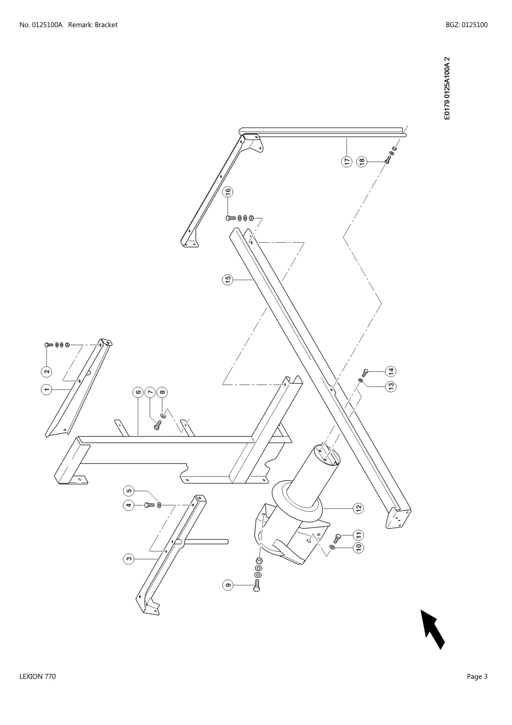 no 0125100a remark bracket