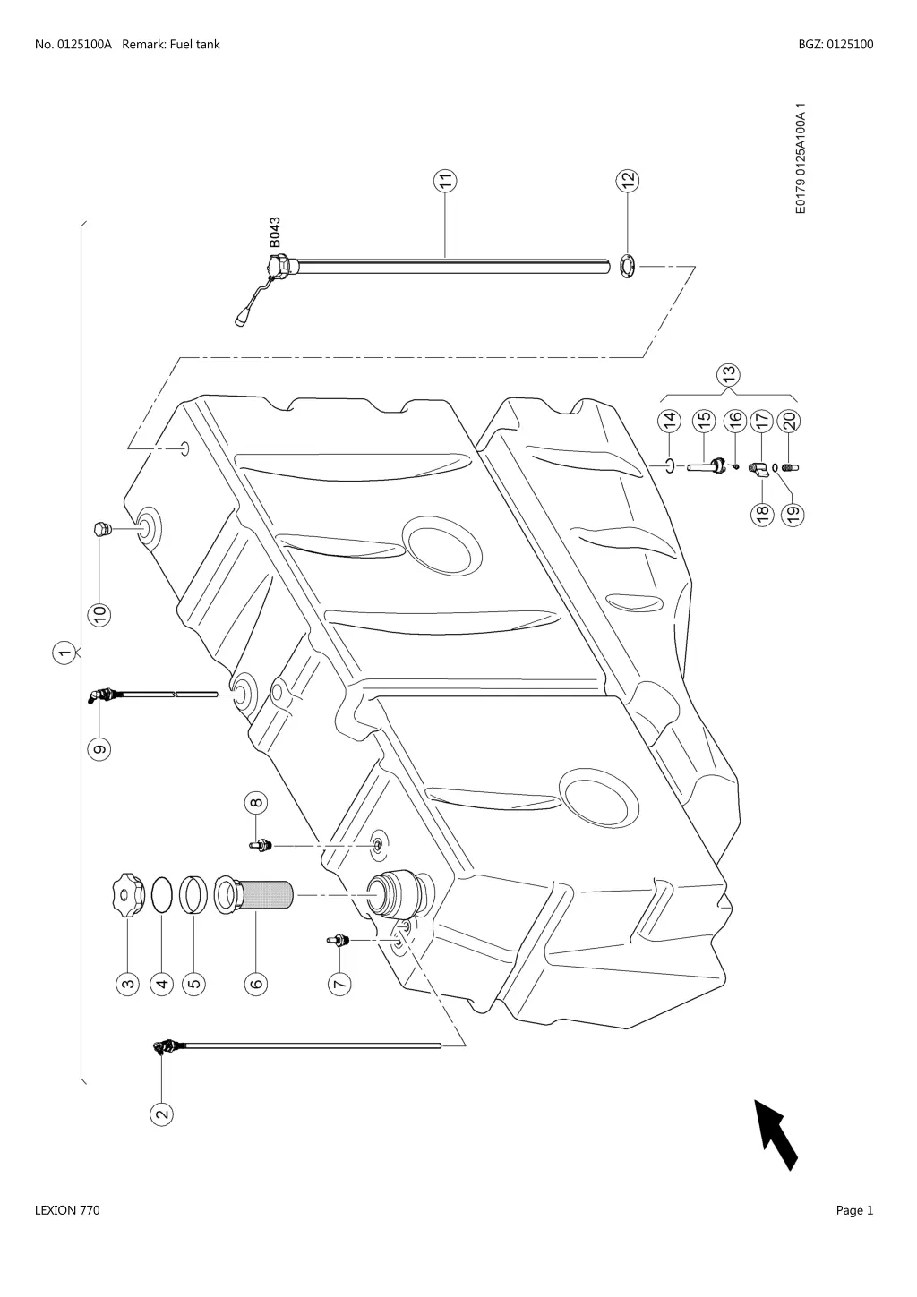 no 0125100a remark fuel tank