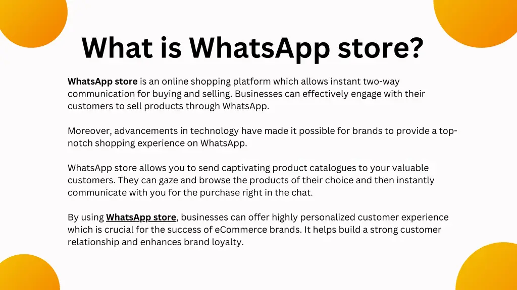 what is whatsapp store