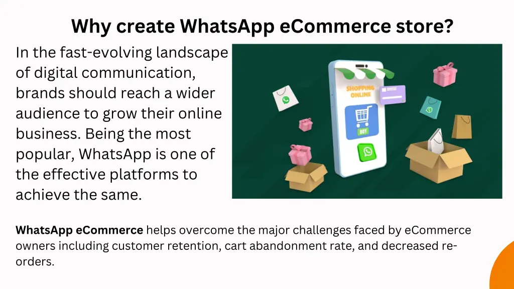 why create whatsapp ecommerce store in the fast